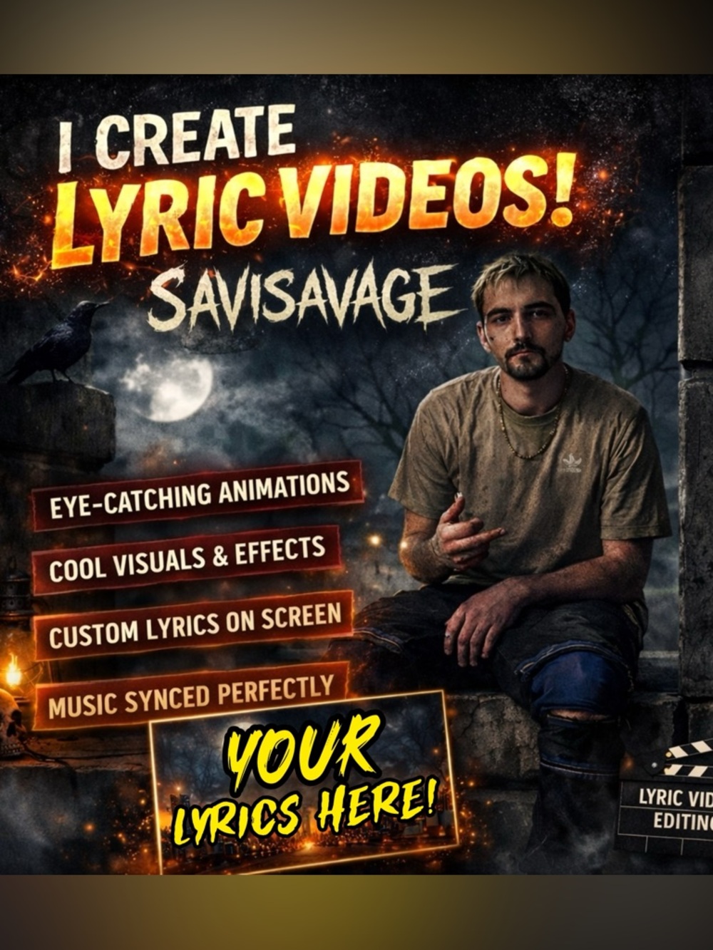 Lyric Video Service - Dark Brown Visual Package